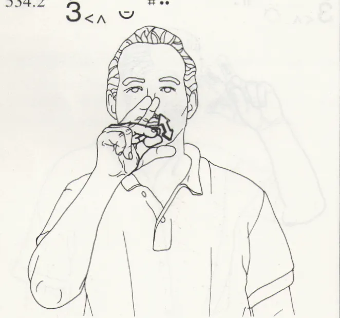 Uomo fa segno di silenzio in illustrazione bianco e nero.