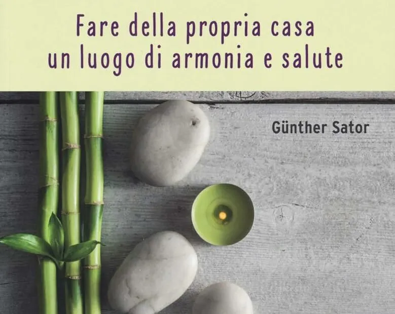 Copertina libro "Feng Shui" con bambù e candele.
