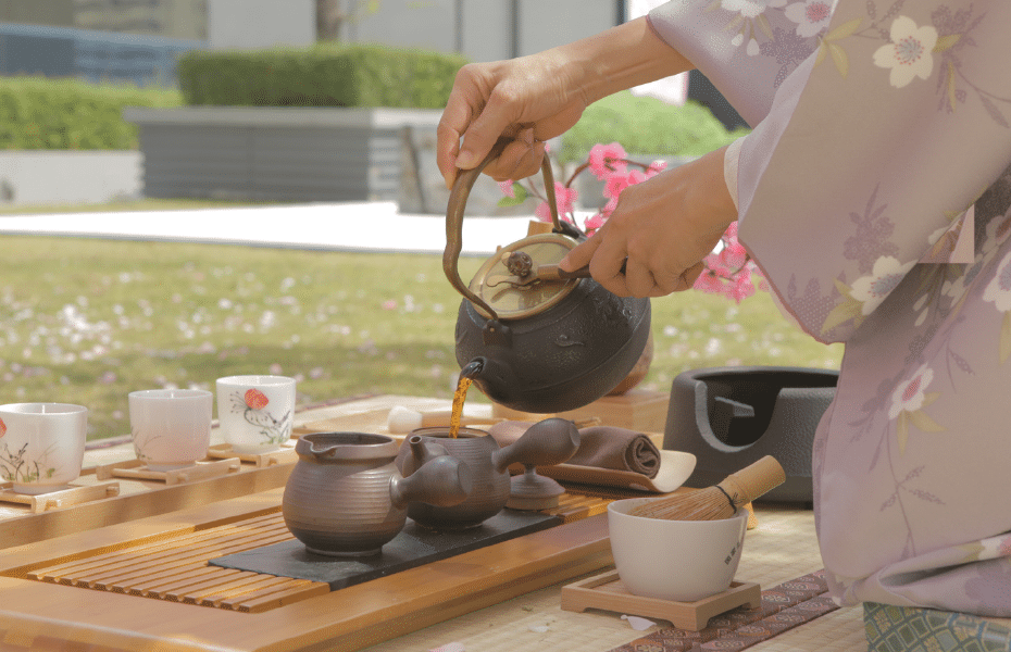 Cerimonia del tè tradizionale giapponese.
