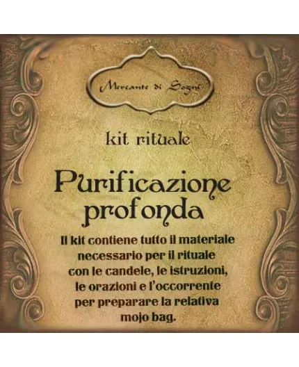 Immagine di un kit rituale per purificazione profonda.
