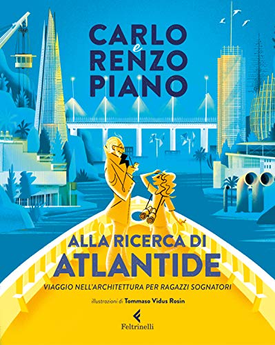 Illustrazione copertina libro su architettura e fantasia.