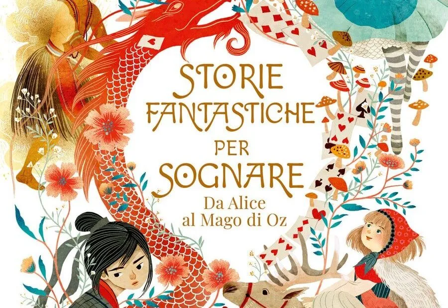 Copertina colorata libro fiabe classiche.