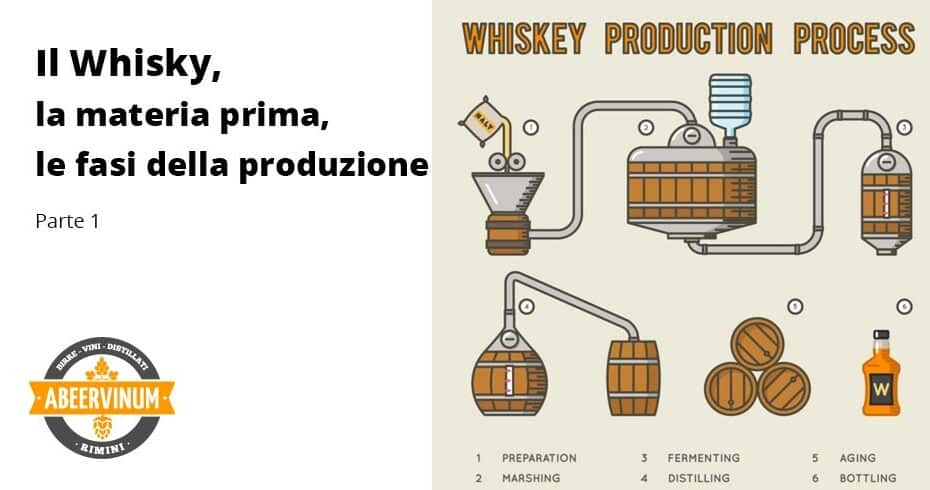 Infografica processo produzione whisky, parte 1.