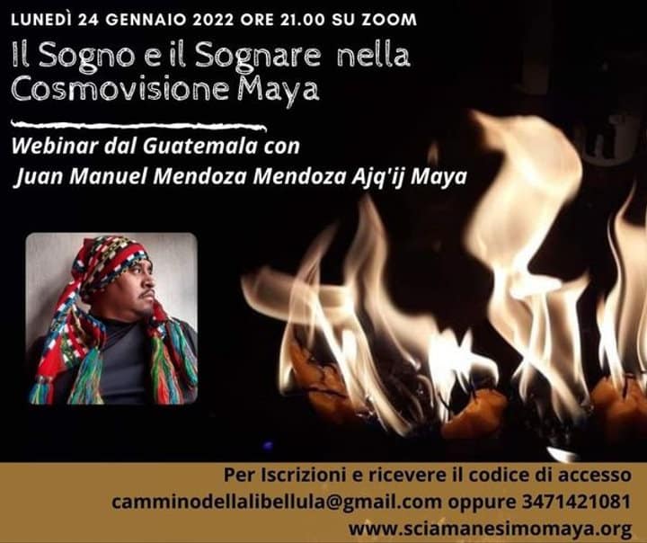 Webinar su cosmovisione Maya con Juan Manuel Mendoza.